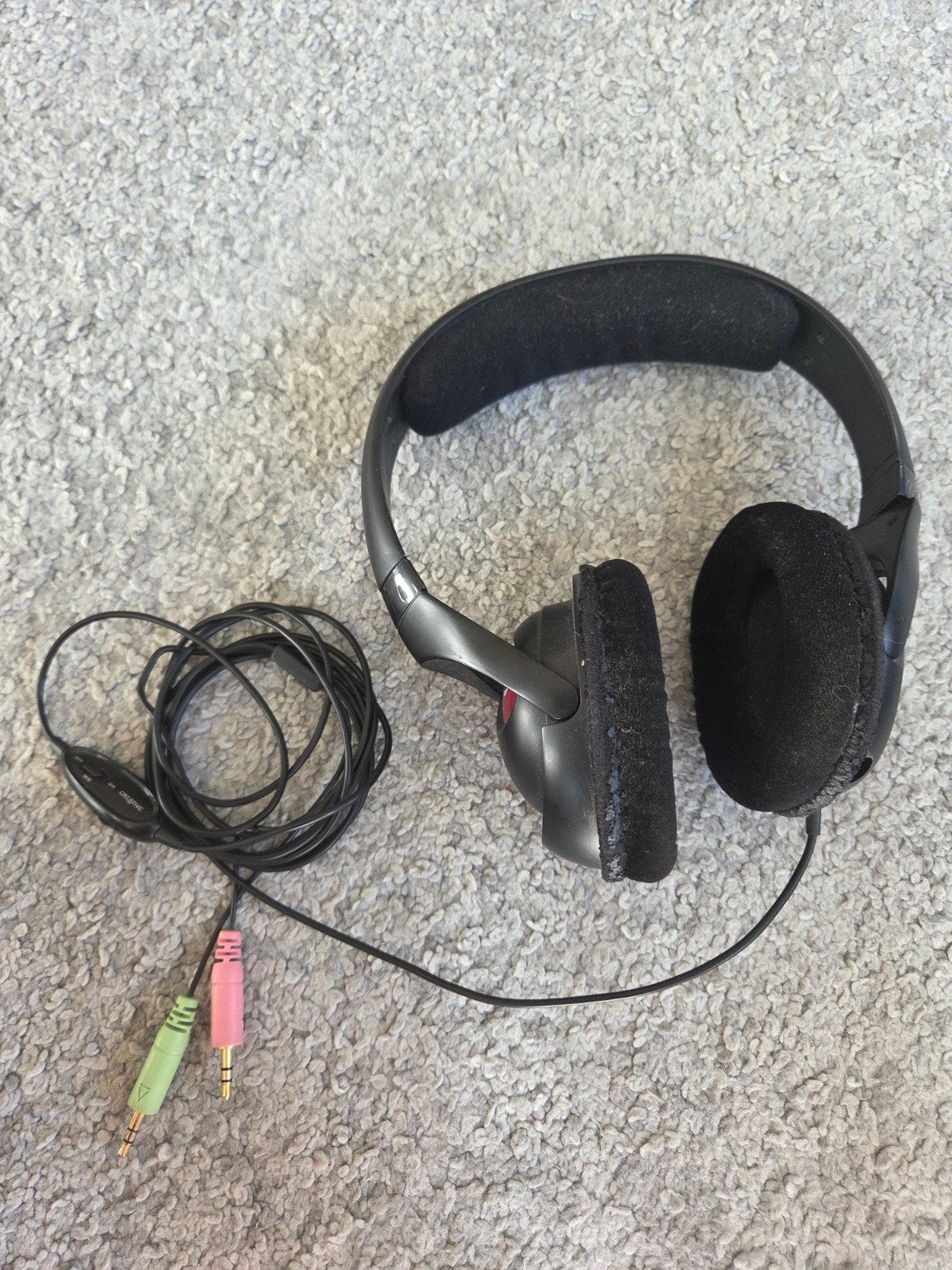Creative Fatal1ty headset / mic cable, Overige merken, Ophalen of Verzenden, Zwart, Gebruikt