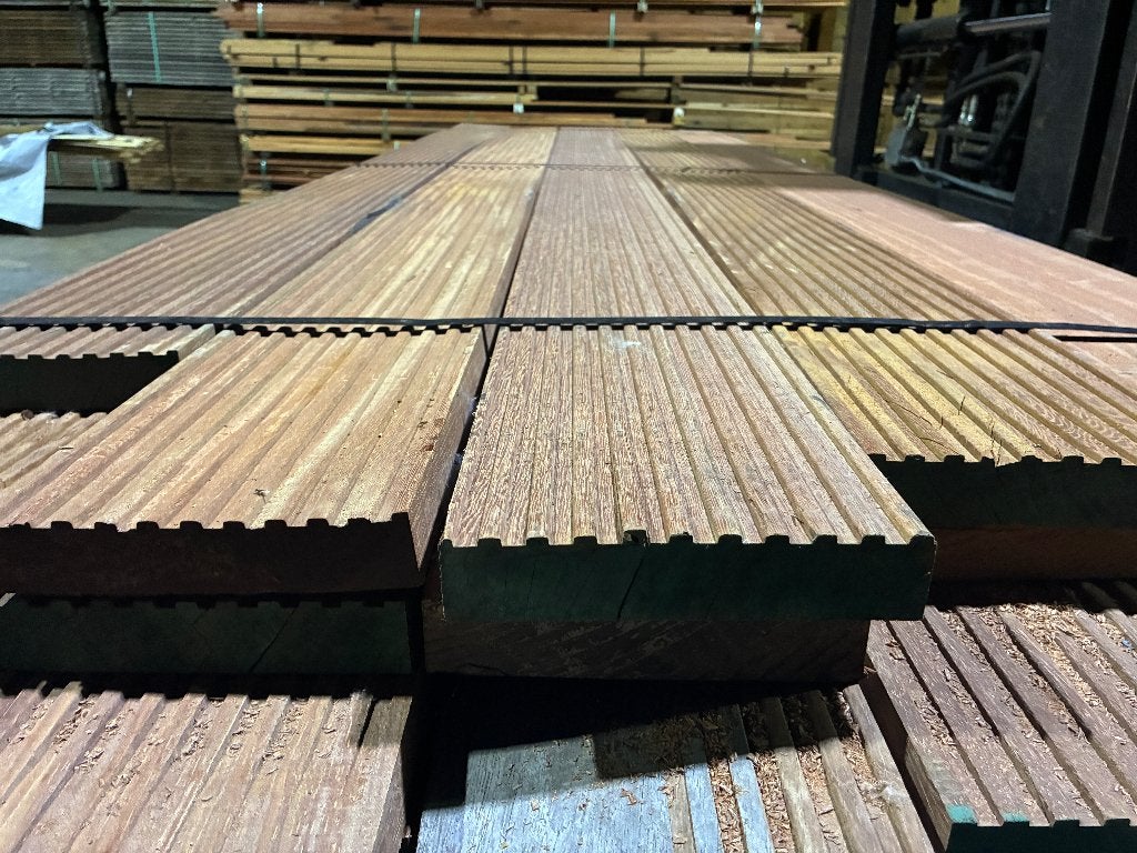 Hardhout Azobe planken vlonderplanken terrasdelen 36x185mm, Tuin en Terras, Ophalen, Nieuw, Hout