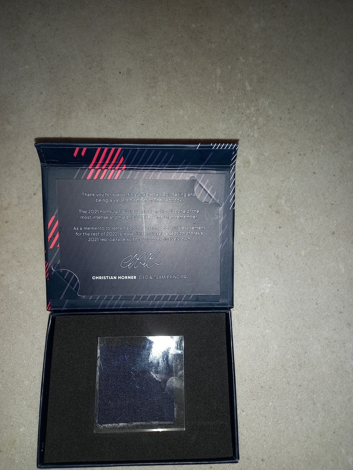 Max Verstappen 2021 Replica Race Suit Stukje - Red Bull, Ophalen, Nieuw, Formule 1