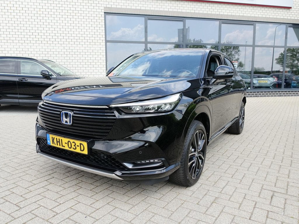 HONDA HR-V 1.5 i-MMD 131pk CVT Advance Privacy Glas, Auto's, Honda, Automaat, Leder en Stof, Zwart, Bedrijf