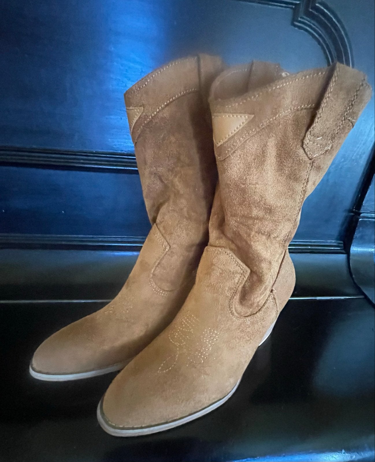 Bruine suede cowboylaarzen - nieuw, Kleding | Dames, Bruin, Lage of Enkellaarzen, Nieuw, Ophalen of Verzenden