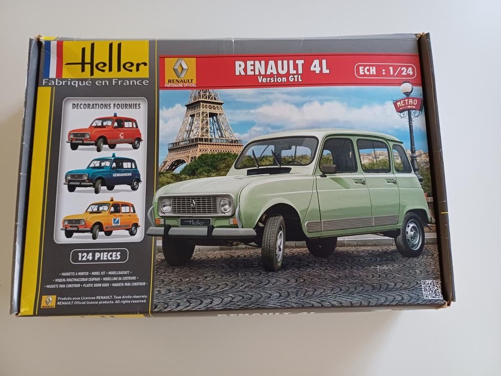 Heller 1/24 Renault 4L (versie GTL) bouwdoos, Auto, 1:32 tot 1:50, Nieuw, Ophalen of Verzenden
