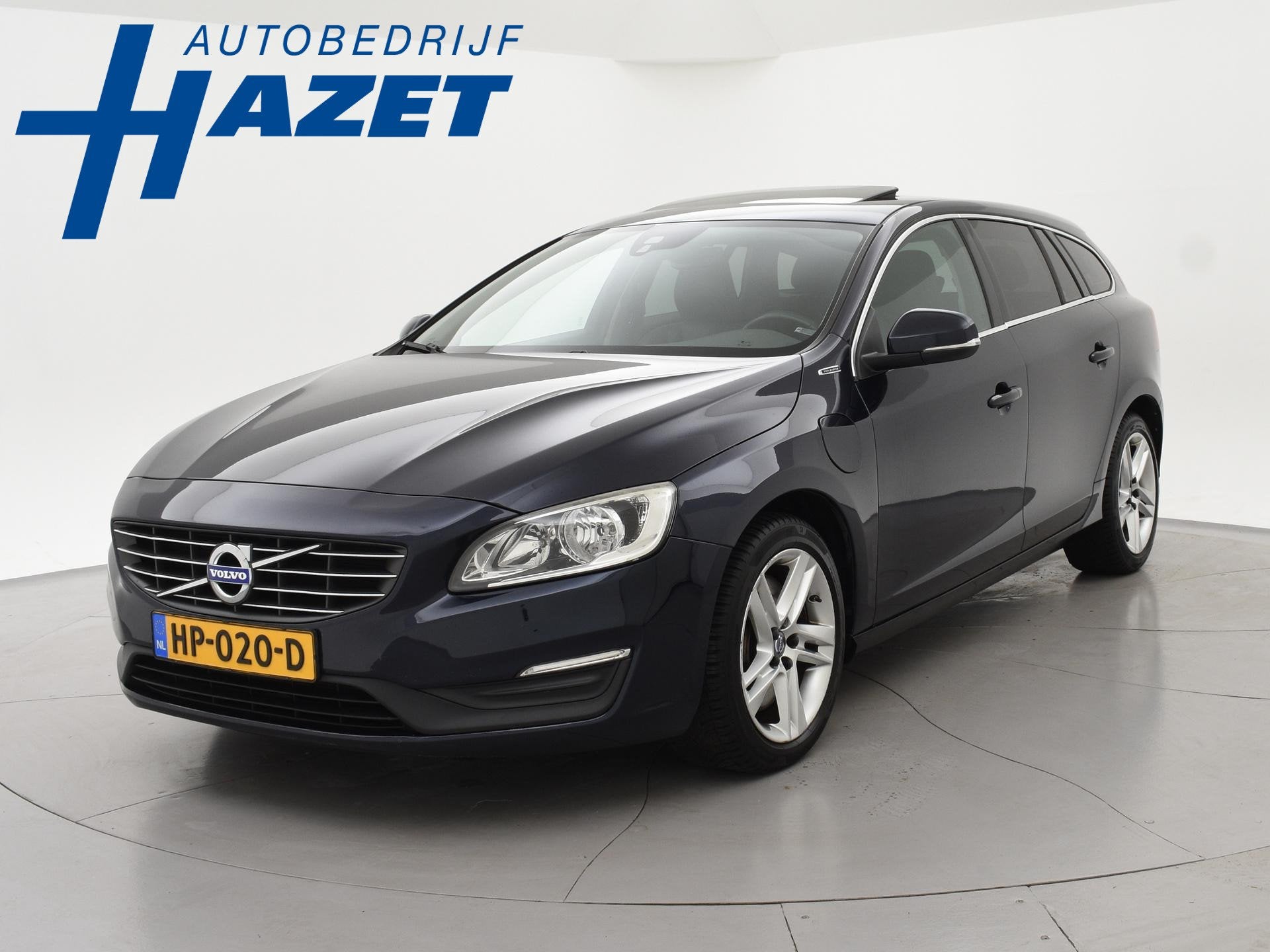 Volvo V60 2.4 D6 TWIN ENGINE *EURO 6* 285 PK + SCHUIFDAK | L, Auto's, Volvo, Automaat, Euro 6, Blauw, Vierwielaandrijving