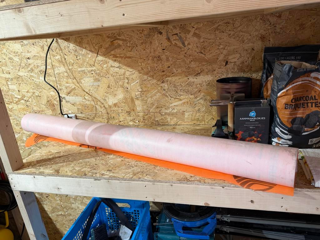 Damp-open folie +- 45m2, Overige materialen, Dakisolatie, Zo goed als nieuw, 15 m² of meer