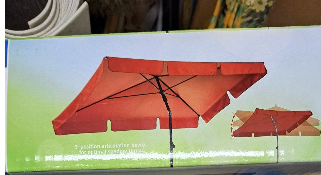 Parasol rechthoek, Verstelbaar, Overige typen, Ophalen of Verzenden, Zo goed als nieuw
