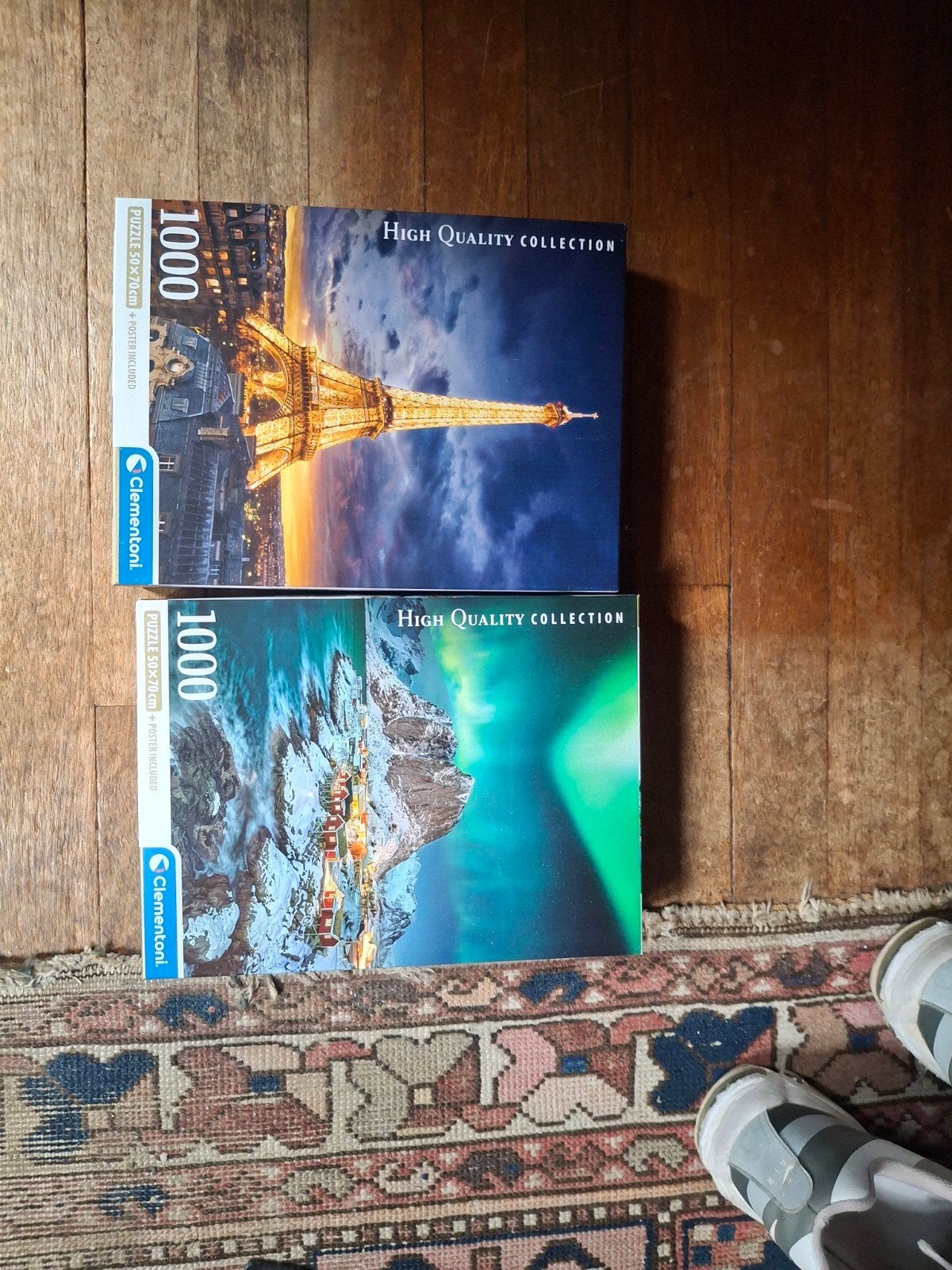 Clementoni Legpuzzels 1000 stukjes - Eiffeltoren & Aurora, Ophalen, 500 t/m 1500 stukjes, Zo goed als nieuw, Legpuzzel