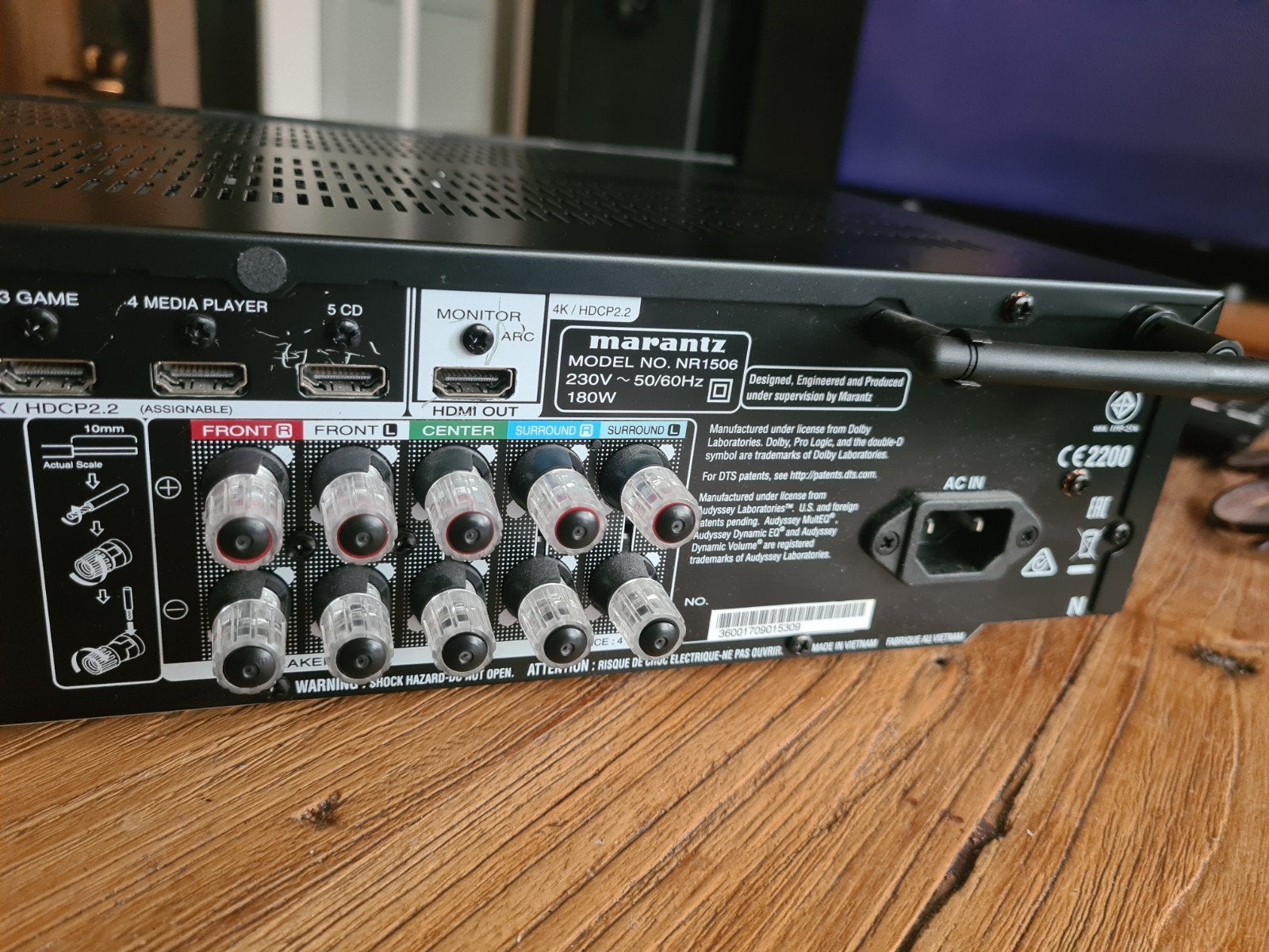 Marantz NR1506 AV Receiver met afstandsbediening, Audio, Tv en Foto, Versterkers en Receivers, Ophalen of Verzenden, Zo goed als nieuw