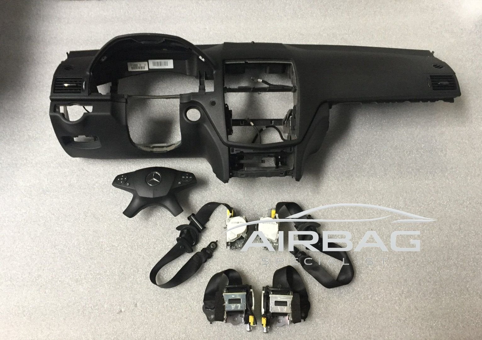 Mercedes W204 C-klasse 2008-2011 airbag set dashboard stuur, Gebruikt, -, Ophalen of Verzenden, -