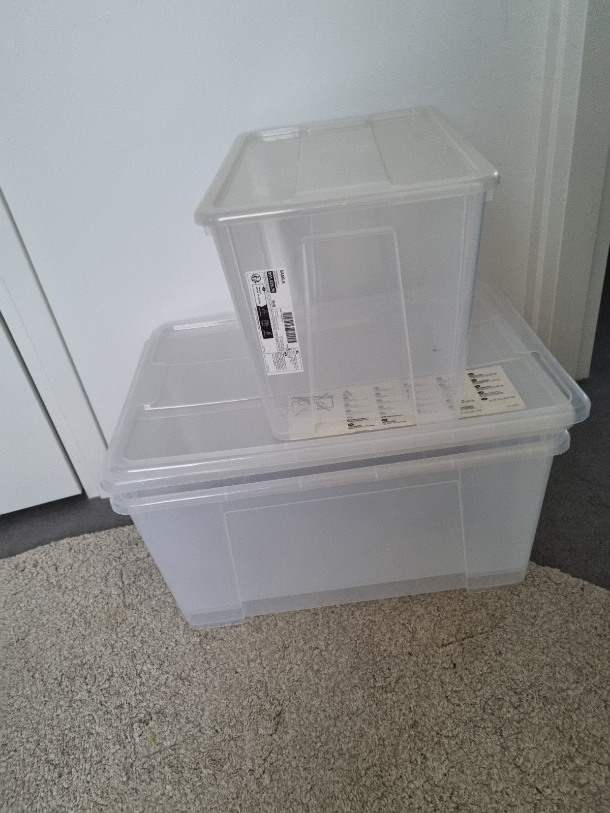 IKEA Samla opbergboxen - 2 groot, 1 klein (zgan), Ophalen