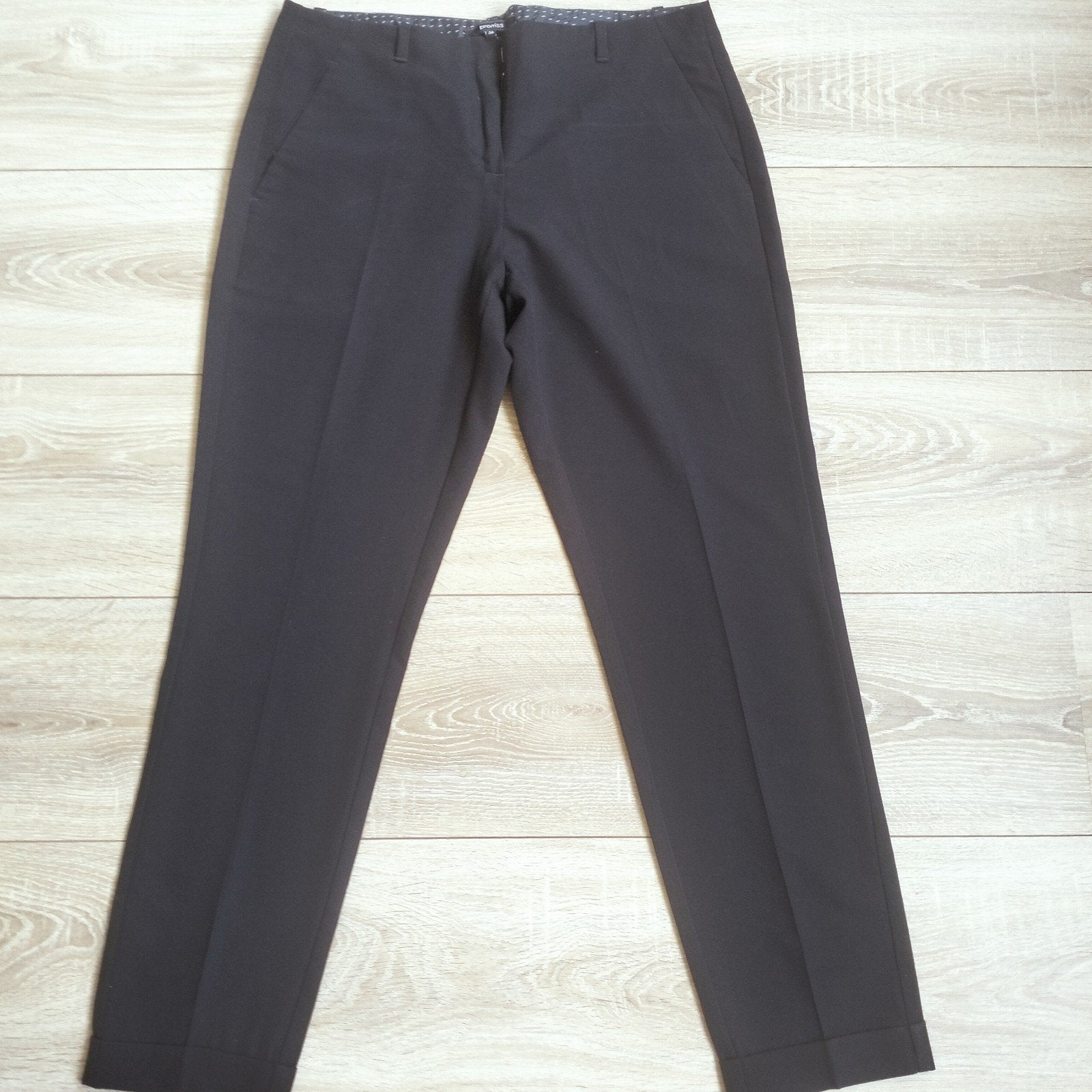 PROMISS zwarte dames pantalon mt 36 in nette staat, Promiss, Zwart, Ophalen of Verzenden, Zo goed als nieuw