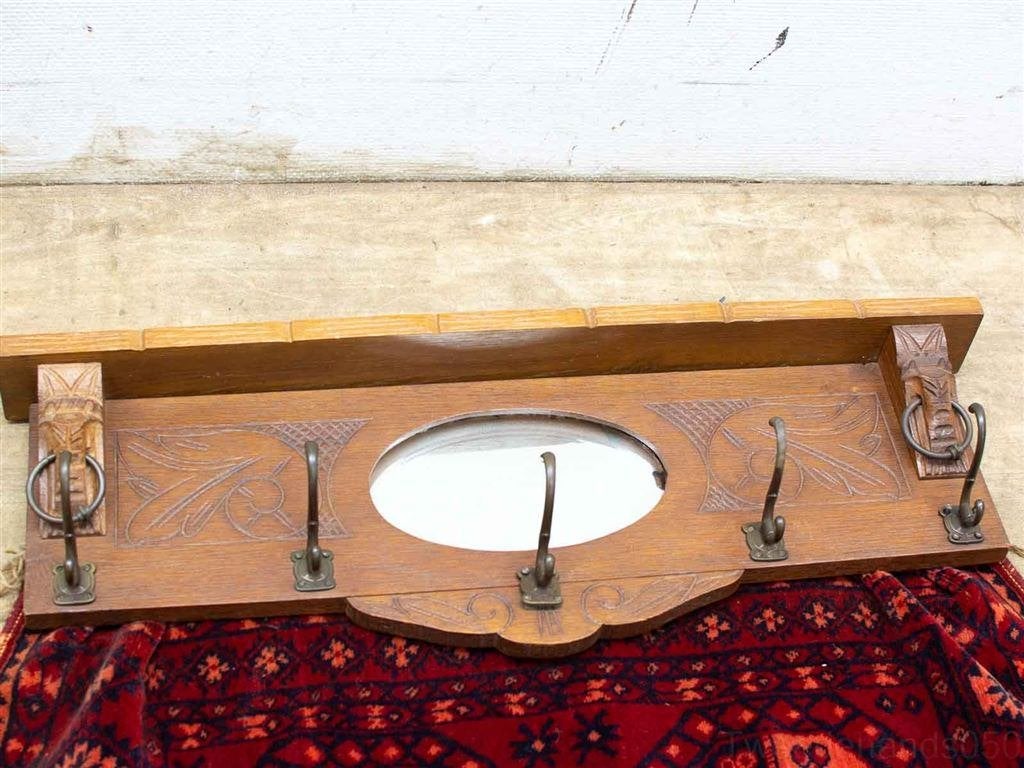 houten kapstok met kleed 28063, Wandkapstok, Gebruikt, Ophalen of Verzenden, Minder dan 100 cm