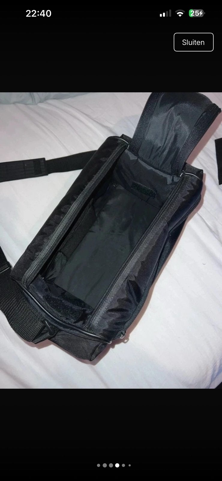 Camera tas, Schouderband, Gebruikt, Zwart, Schoudertas