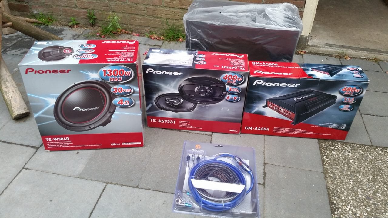 Tekoop compleet pioneer geluid systeem met versterker, Ophalen, 120 watt of meer, Pioneer