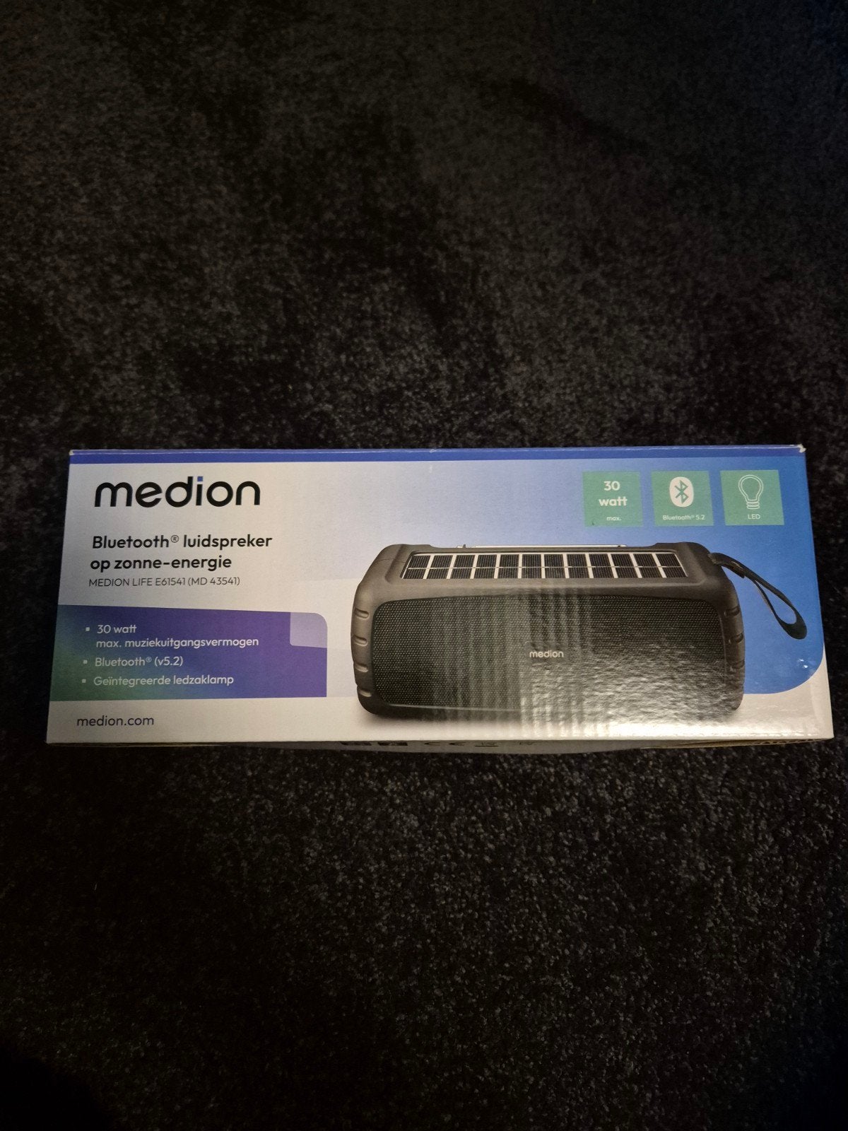 Medion Bluetooth Luidspreker op Zonne-energie Zwart, Ophalen of Verzenden
