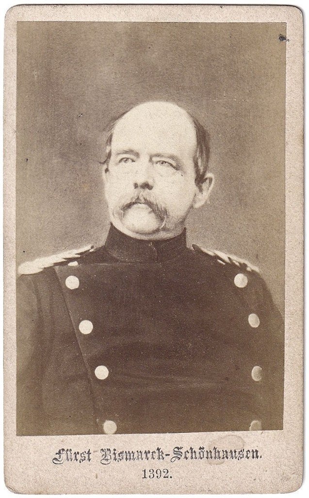 CDV dun karton Foto - Otto von Bismarck - Duitsland Pruisen, Ophalen of Verzenden, Gebruikt, Buitenland, Kaart, Foto of Prent