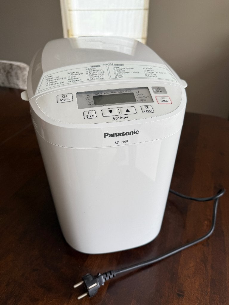 Panasonic SD-2500 broodbakmachine, Ophalen, Zo goed als nieuw, Met timer