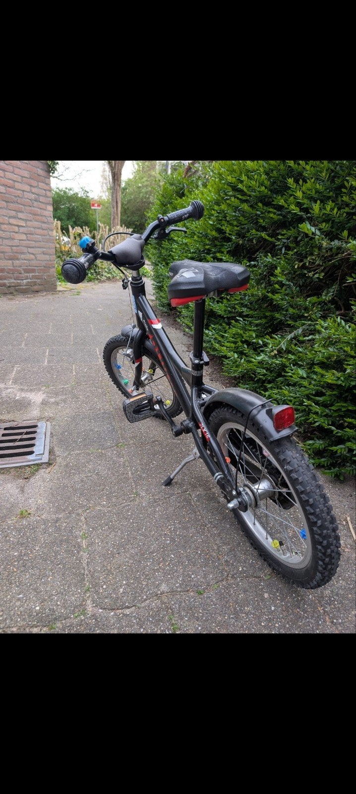 Puky ZLX 16 kinderfiets - Zwart/Rood, Ophalen, Velgrem, Puky, 16 tot 20 inch