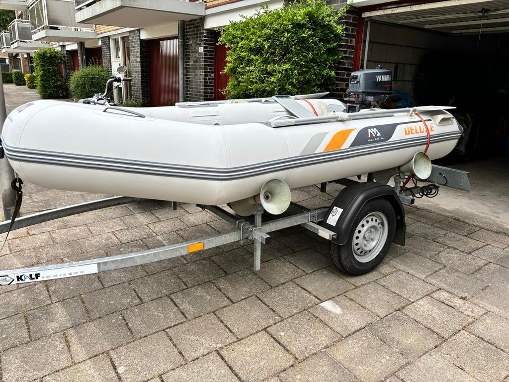 Yamaha 330cm rubberboot met buitenboordmotor en zgan trailer, Ophalen, Yamaha, Zo goed als nieuw, Benzine