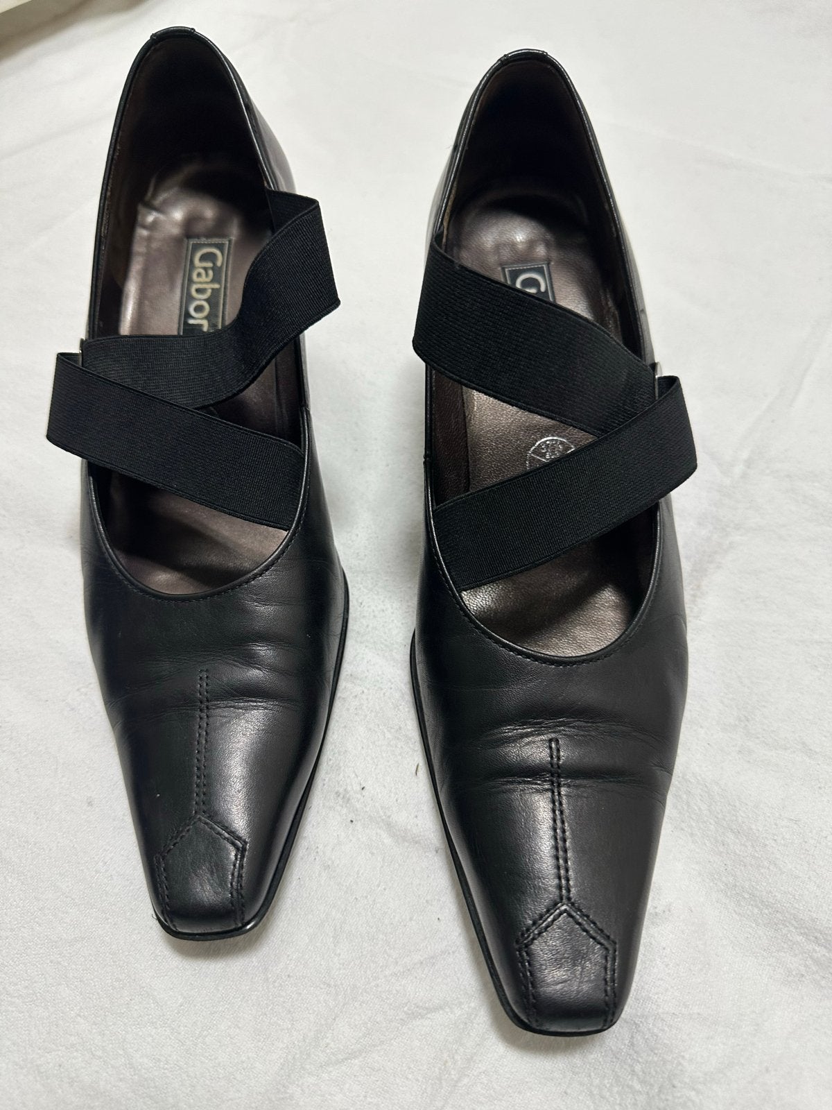 Gabor Fashion Zwarte Pumps met Elastische Band - Maat 37.5, Ophalen, Gedragen, Zwart, Pumps