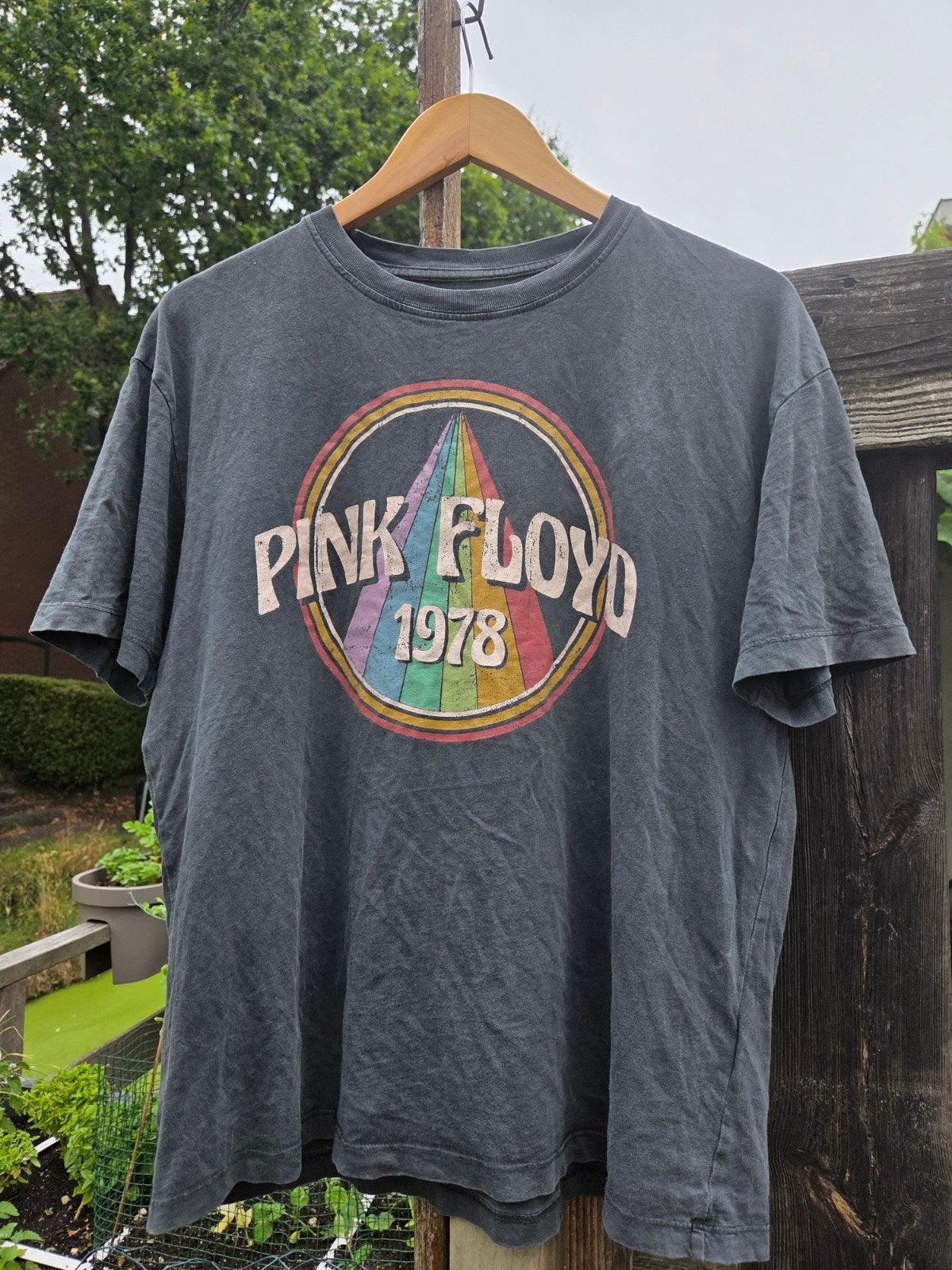 Pink Floyd T-shirt 1978 - Maat M, Pink Floyd, Maat 48/50 (M), Zwart, Ophalen of Verzenden