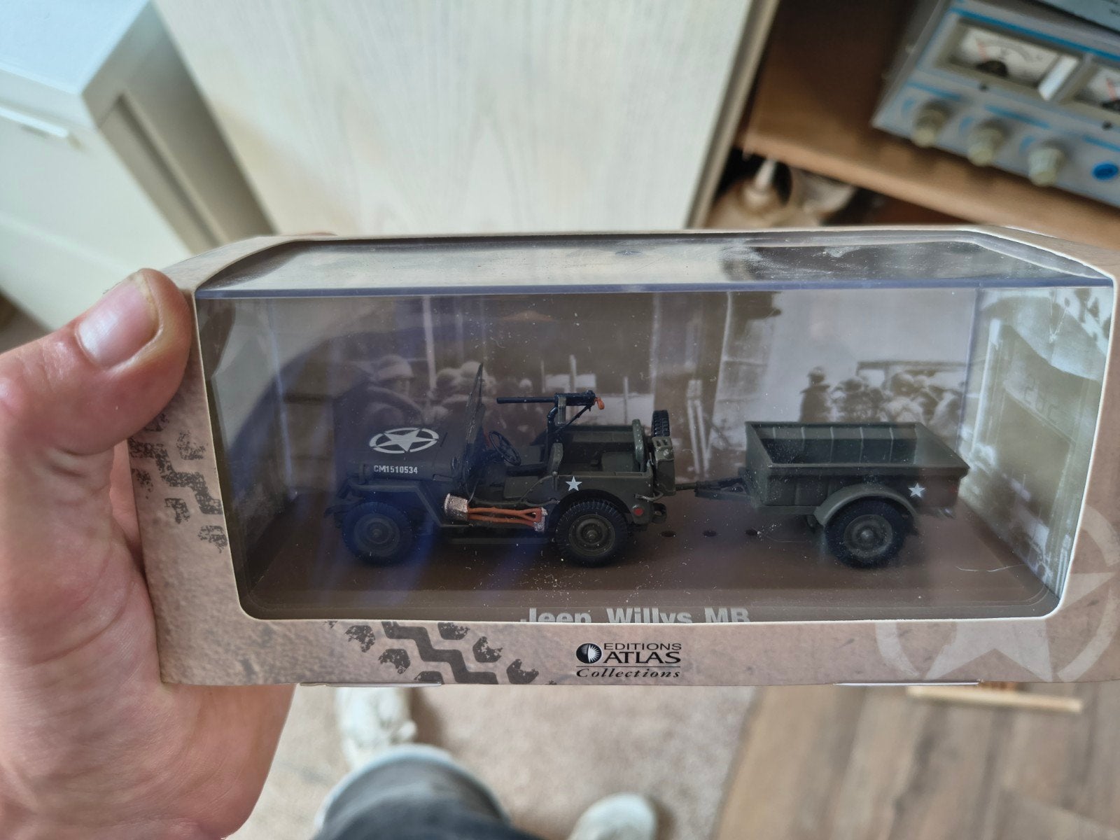 Jeep Willys MB met aanhanger - Editions Atlas Collections, 1:50 of kleiner, Auto, Nieuw, Ophalen