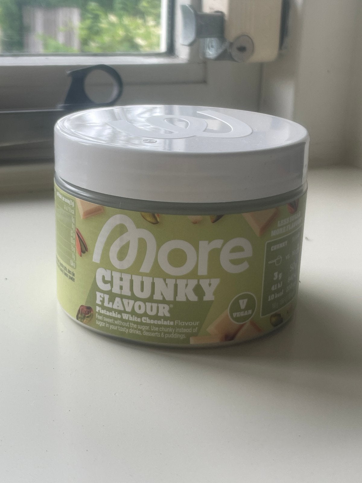 More nuitricion Chunky flavour powder pistachewhitechocolate, Sport en Fitness, Gezondheidsproducten en Wellness, Ophalen of Verzenden
