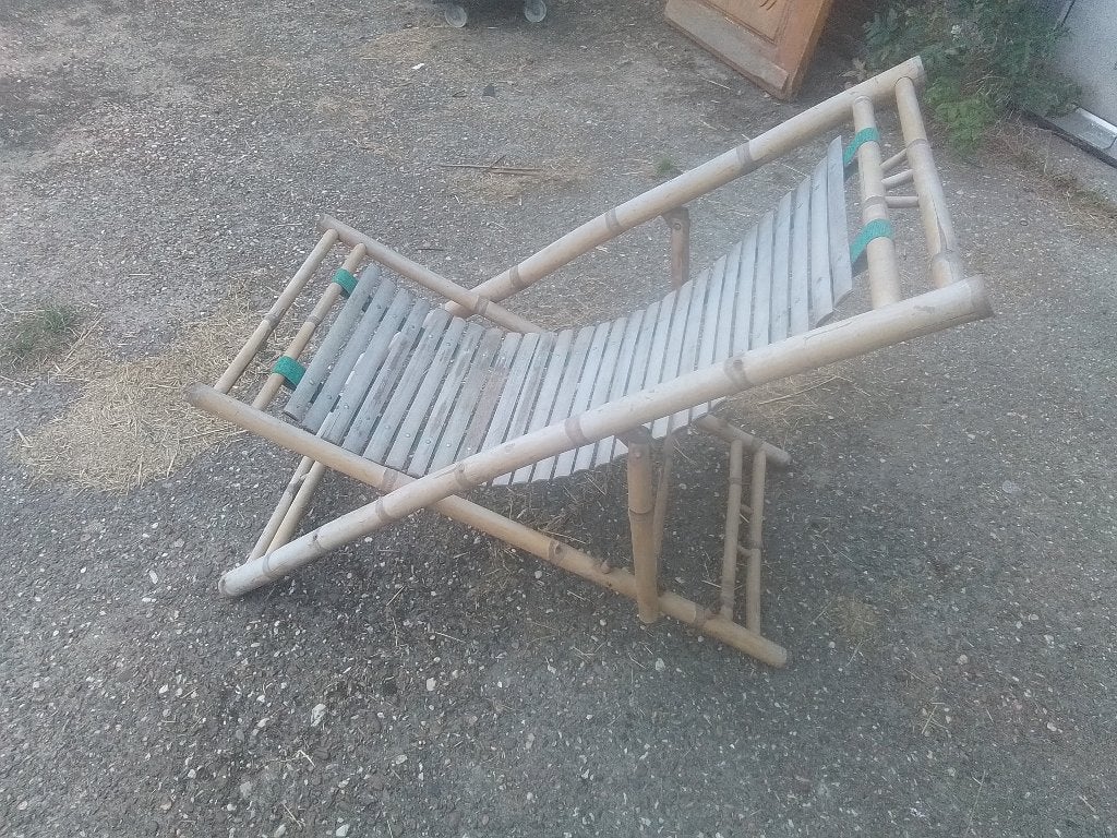 Bamboe stoel, Ophalen, Gebruikt, Overige materialen, Inklapbaar