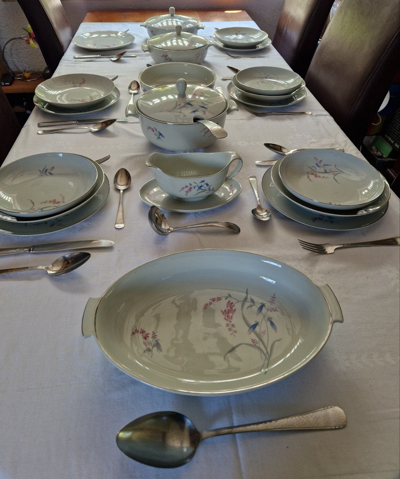 Vintage Porseleinen Servies, 44-delig, Jaren '50, Ophalen, Overige merken, Vintage, Zo goed als nieuw