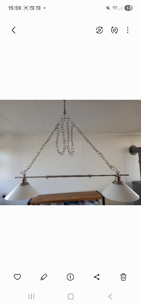 Kamerlamp, Ophalen, Gebruikt, Glas, Overige fittingen