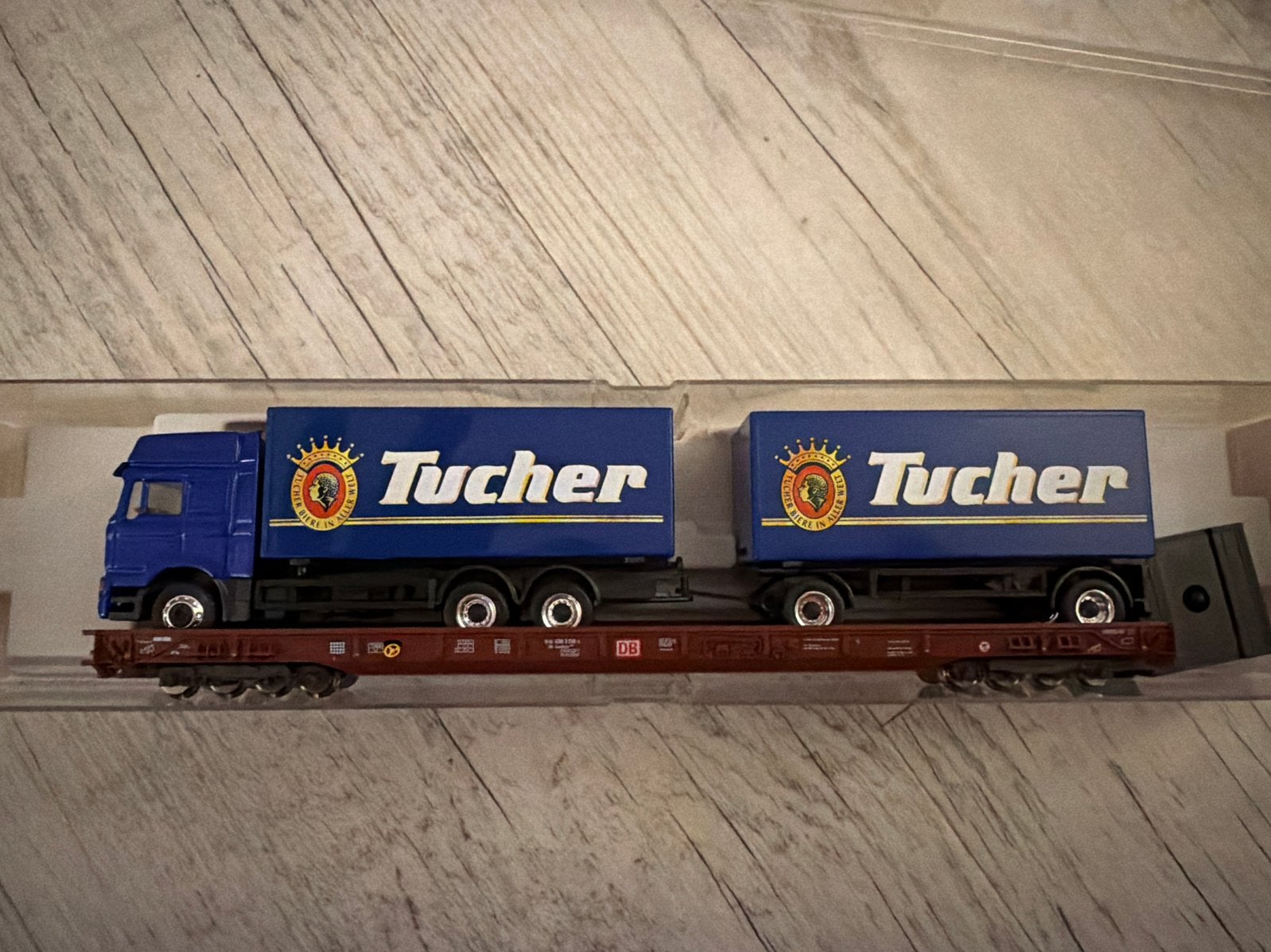 Fleischmann H0 5278 RoLa wagon met MAN "Tucher Bier" LKW, Hobby en Vrije tijd, Overige merken, 1:50 of kleiner, Nieuw, Ophalen of Verzenden