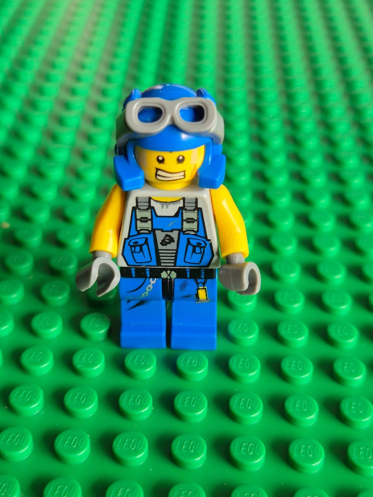 Lego Minifiguur Piloot met Blauwe Overall en Bril, Inclusief minifiguren, Lego, Ophalen of Verzenden, Minifiguur