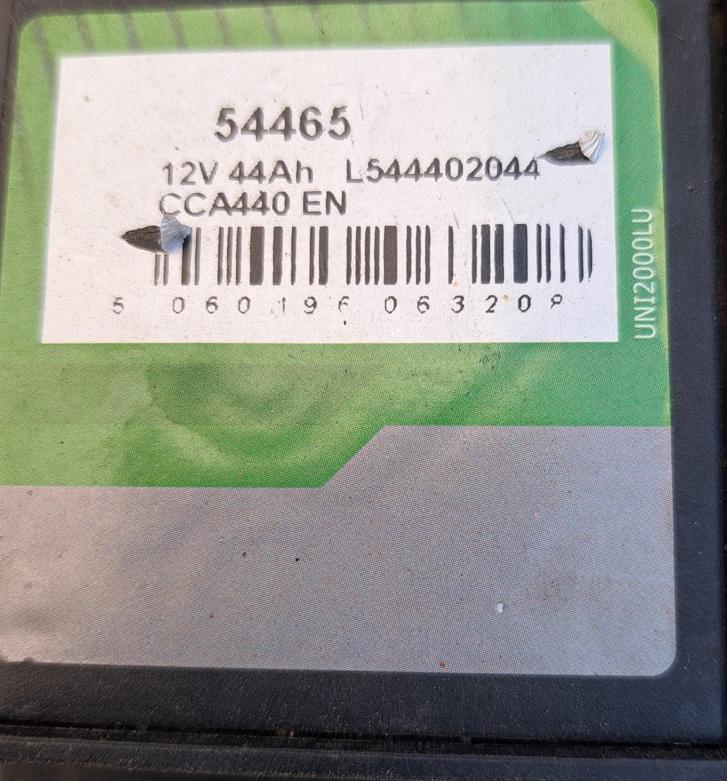 accu 2 jaar. 12 volt 44 ampère., Ophalen