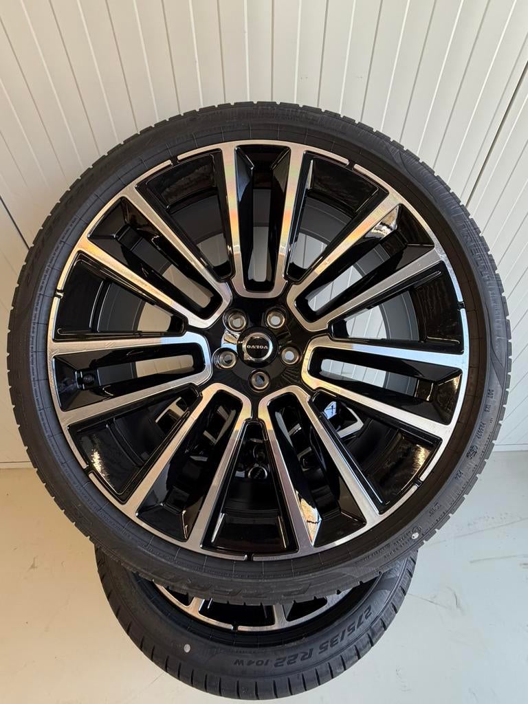 Volvo XC90 22” wielen 7-dubbelspaaks Black Diamond Cut NIEUW, Banden en Velgen, Nieuw, Overige maten, Ophalen of Verzenden