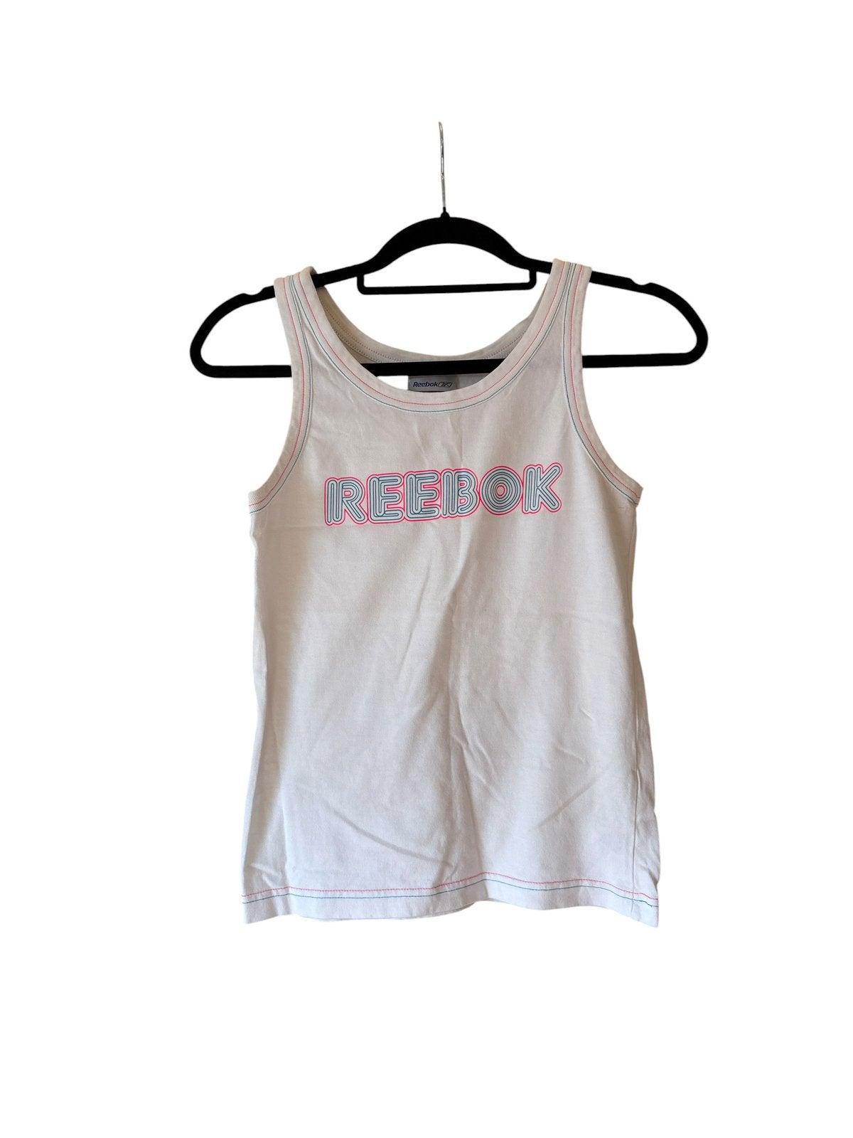 Vintage Reebok tanktop dames | Maat L | Wit | Y2K, Wit, Overige typen, Ophalen of Verzenden, Maat 36 (S)
