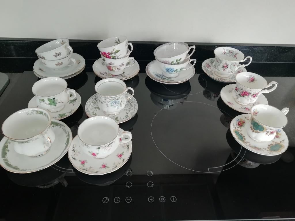 Kop-en-schotels (15)  - Engelse porselein, koffie- en thee, Verzamelen, Ophalen, Zo goed als nieuw, Porselein, Kop en/of schotel