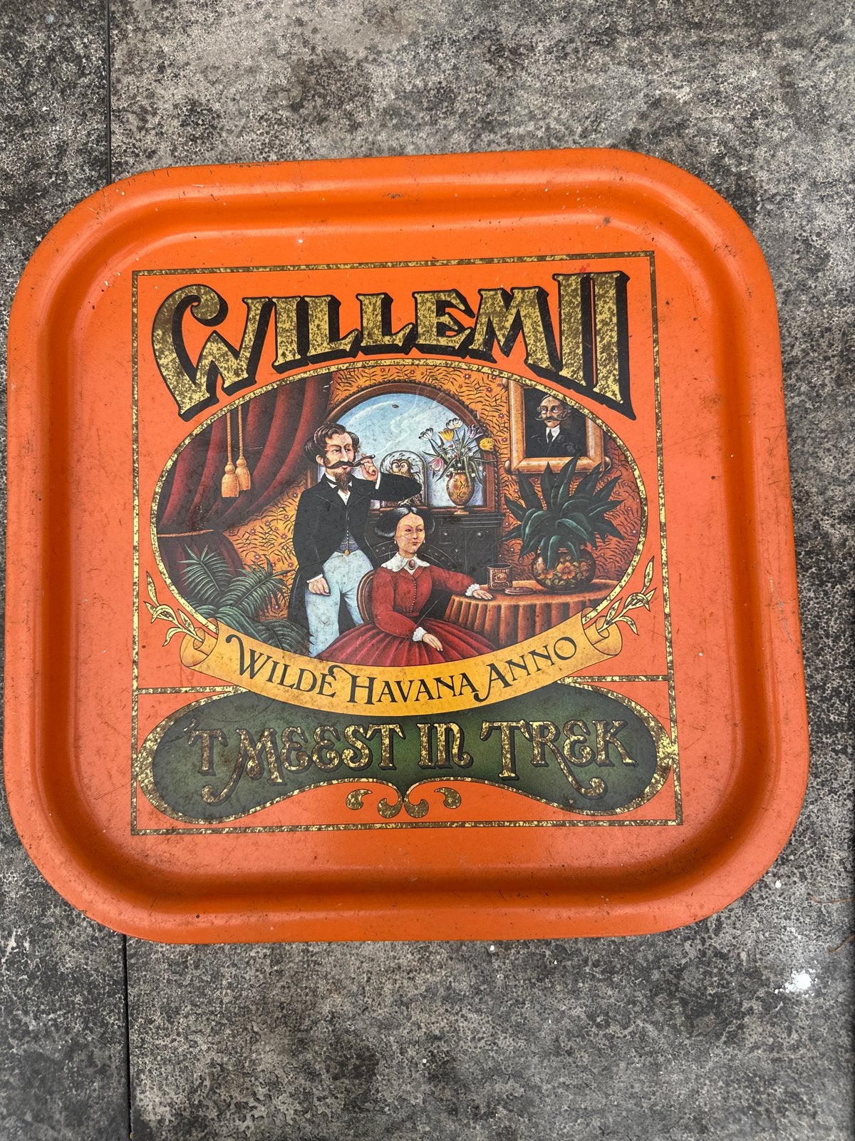 Vintage Willem II sigaren dienblad - Wilde Havana Anno, Ophalen of Verzenden
