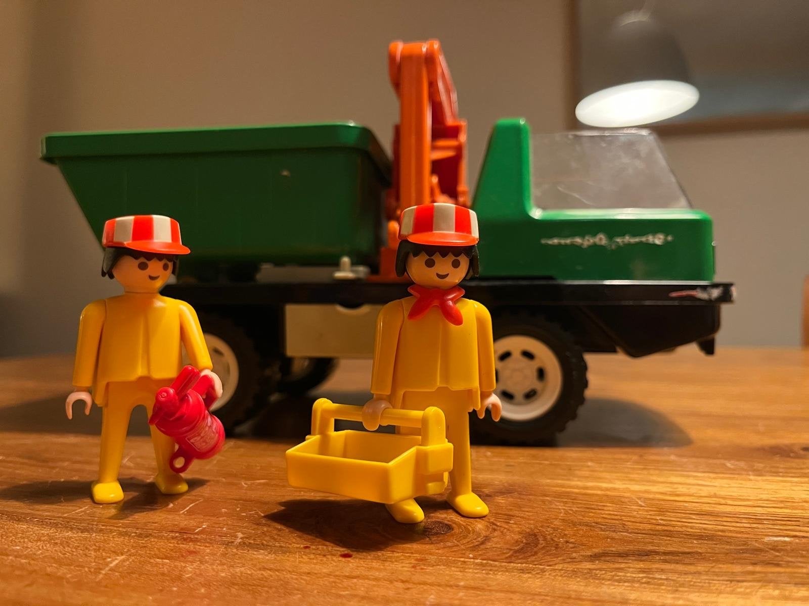 Vintage Playmobil Vrachtwagen met Figuren, Ophalen of Verzenden, Gebruikt