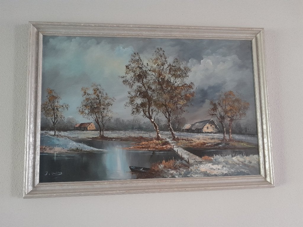 Schilderij, Antiek en Kunst, Ophalen, Doek, Landschap, Klassiek