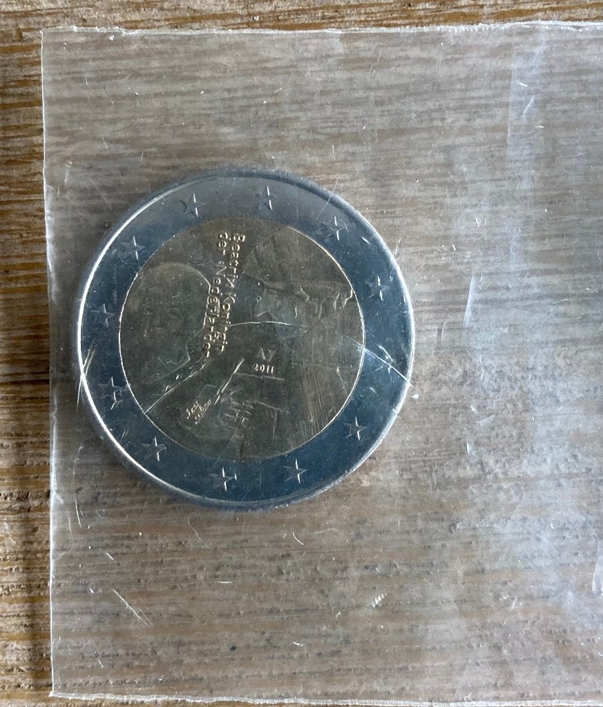 NL €2 Erasmus, Ophalen of Verzenden, Koningin Beatrix, Euro's, Losse munt