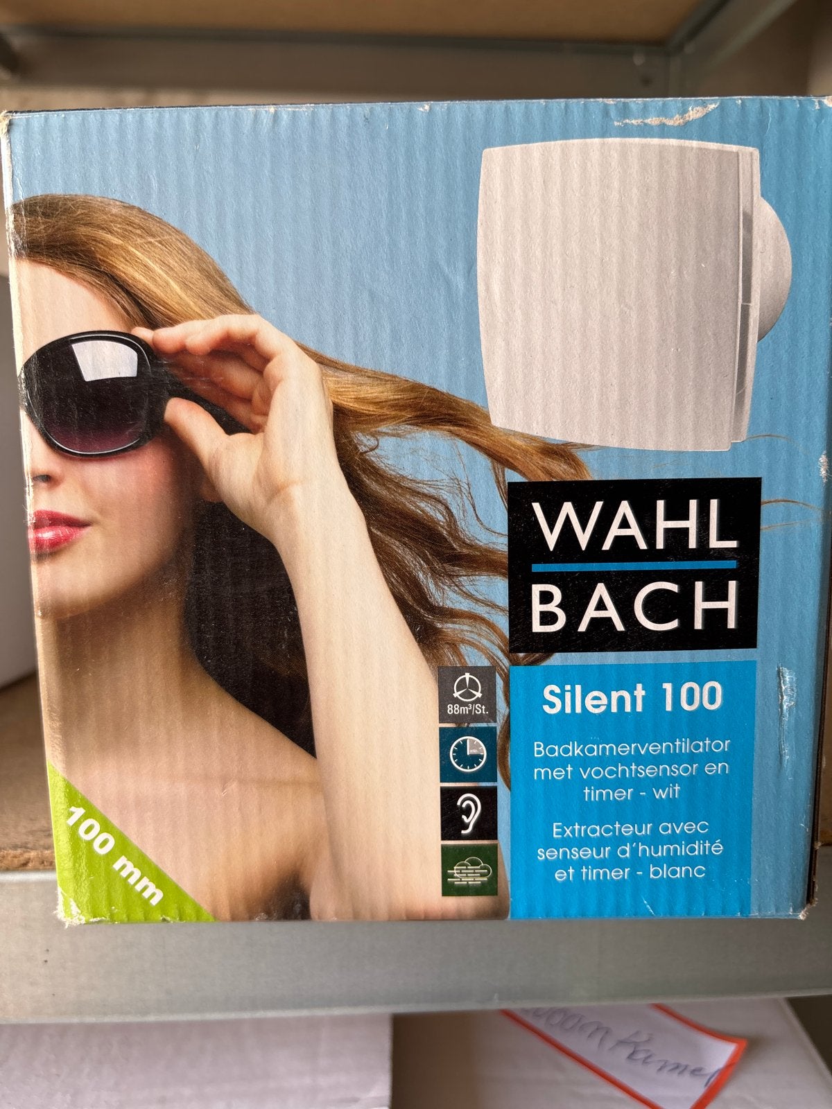 Wahl Bach Silent 100 Badkamerventilator met Vochtsensor, Ophalen of Verzenden, Nieuw, Ventilator
