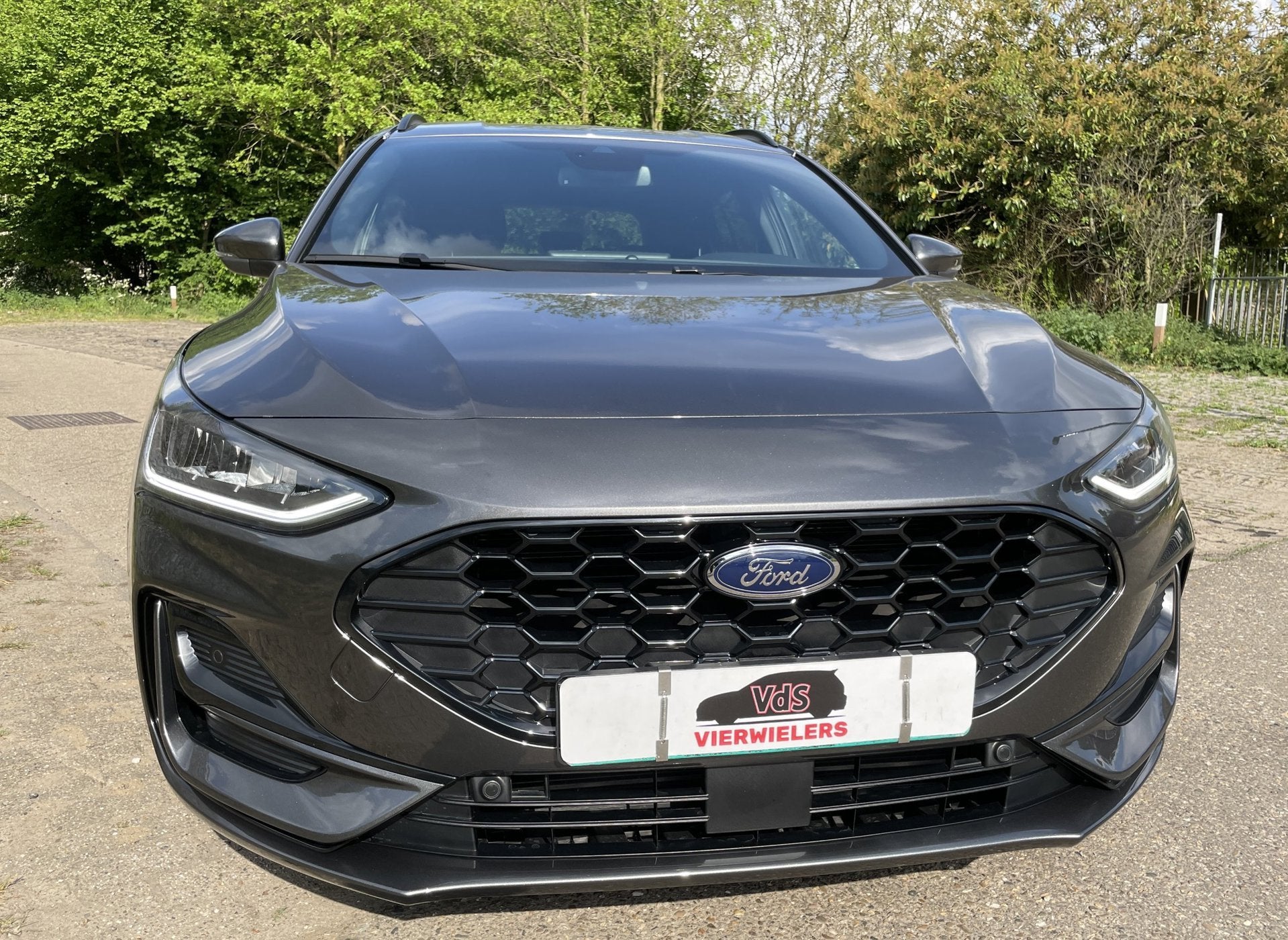 Ford Focus 1.0 EcoBoost Hybrid ST-Line CarPlay Virtual Drive, Auto's, Stof, Gebruikt, Blauw, 19 km/l