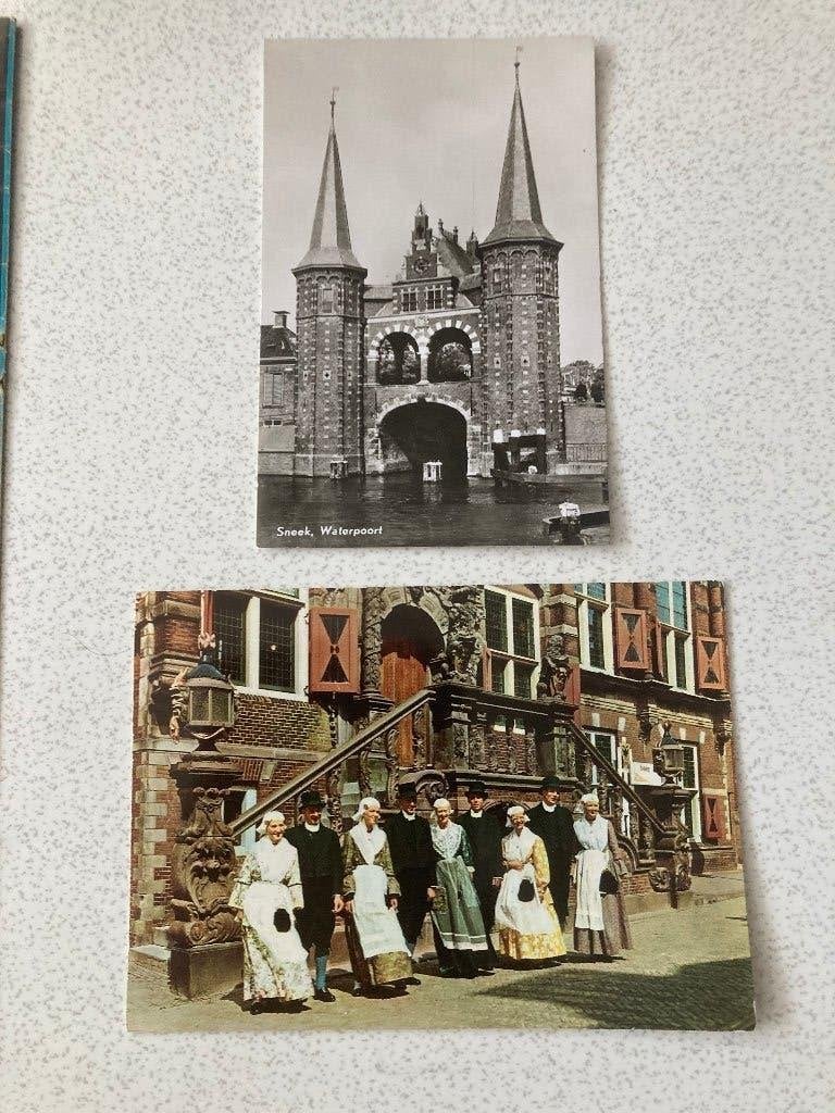 sneek, twee ansichtkaarten 1965, Verzamelen, Ophalen of Verzenden, 1960 tot 1980, Friesland