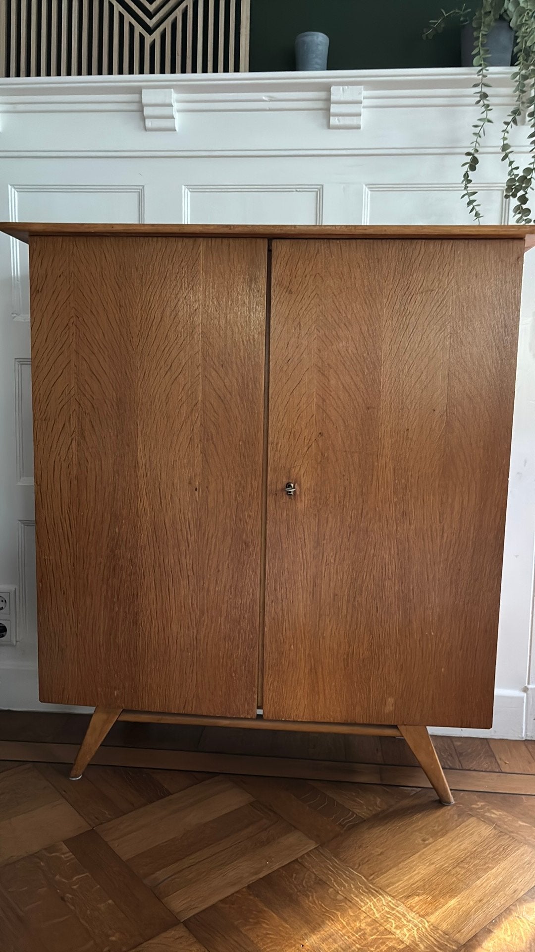 110x97x36 vintage mid-century kast (uit de jaren 1950/1960), Ophalen, Met deur(en), 100 tot 150 cm, Zo goed als nieuw