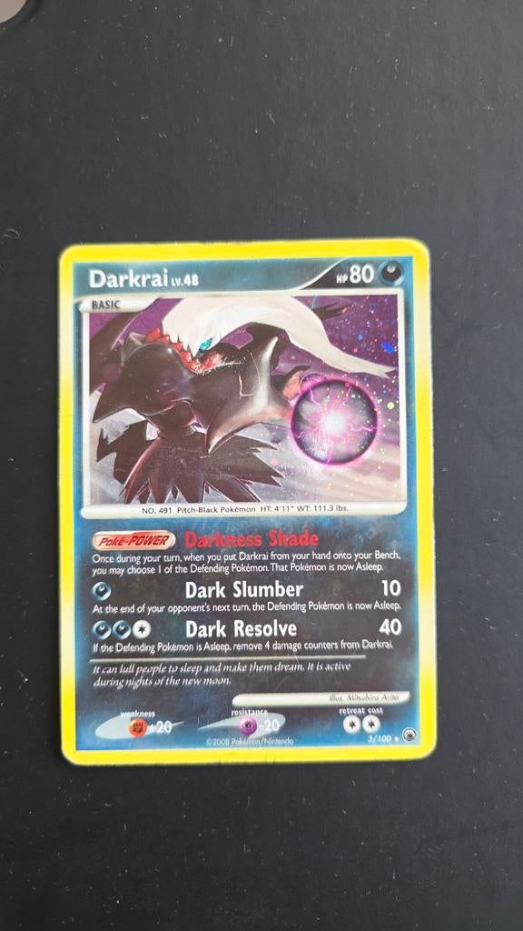 Darkrai #3 Holo - Diamond Pearl Majestic Dawn Pokémon Kaart, Ophalen of Verzenden, Gebruikt, Losse kaart, Foil