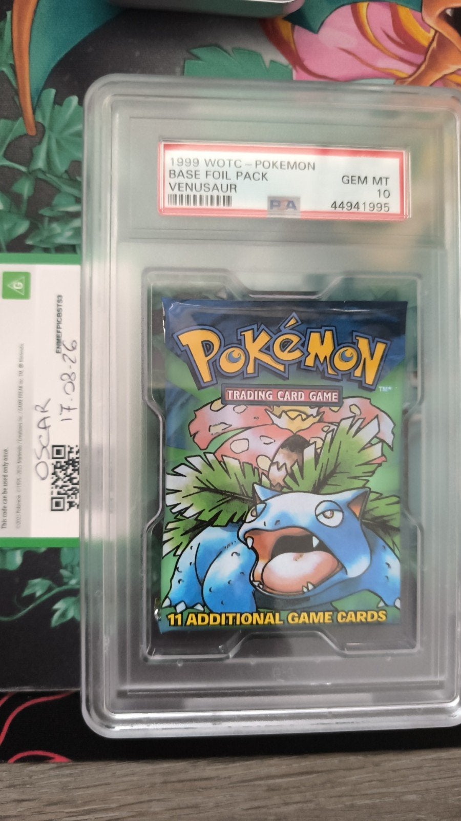 Pokémon WOTC Base Set PSA 10 Venusaur Art, Hobby en Vrije tijd, Verzamelkaartspellen | Pokémon, Verzenden, Nieuw, Booster, Foil