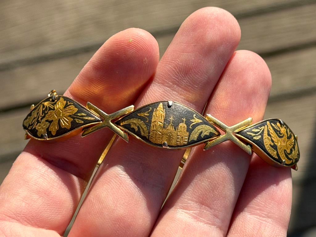 Prachtige vintage Toledo armband, Ophalen of Verzenden, Zo goed als nieuw, Zilver
