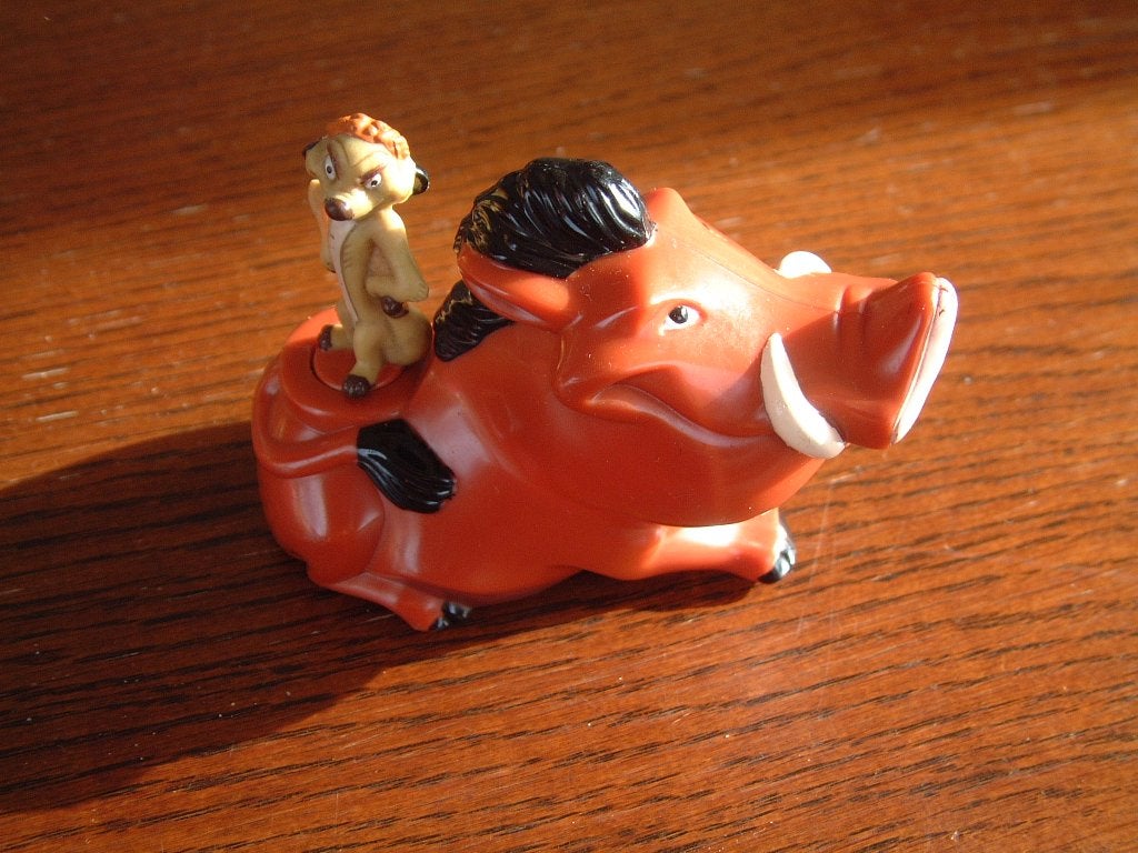 Disney Lion King Pumba en Timon figuurtje, Verzamelen, Disney, Ophalen of Verzenden, Leeuwenkoning of Jungle Boek, Zo goed als nieuw