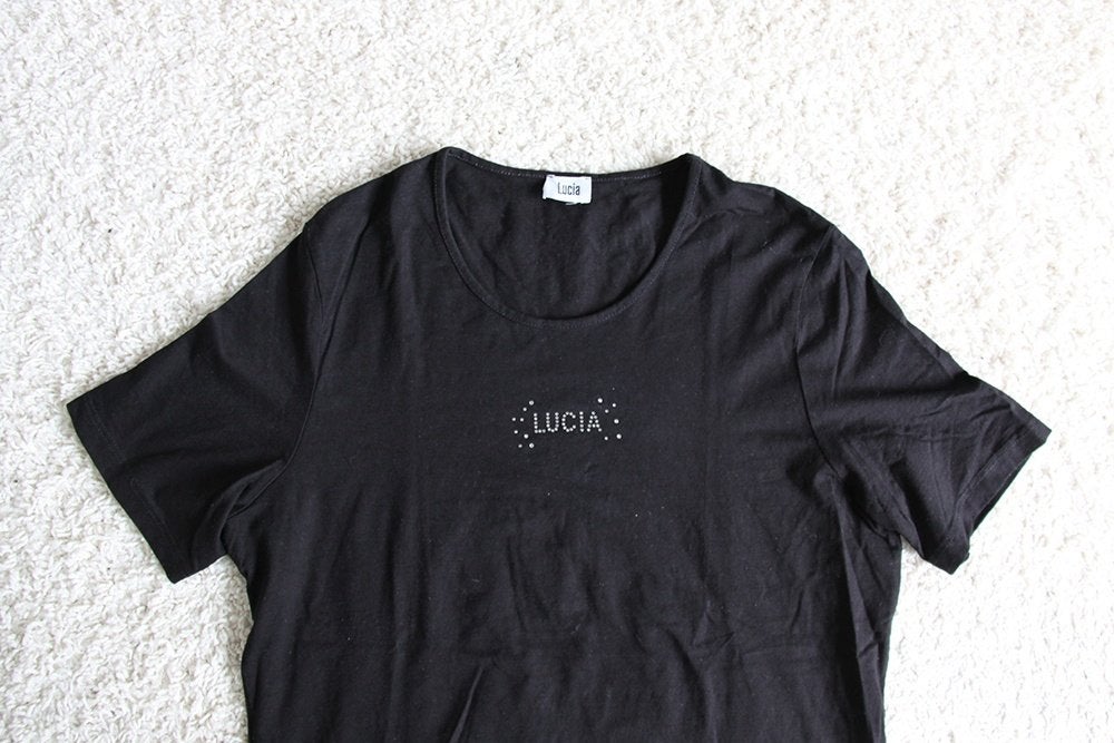 Mooi Lucia Shirtje (L) - 28 € 15,-, Zwart, Maat 42/44 (L), Ophalen of Verzenden, Zo goed als nieuw