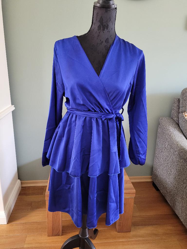 NEW COLLECTION koningsblauw jurkje jurk maat S 36 Nieuw, Kleding | Dames, Jurken, Blauw, Nieuw, Ophalen of Verzenden, Maat 36 (S)