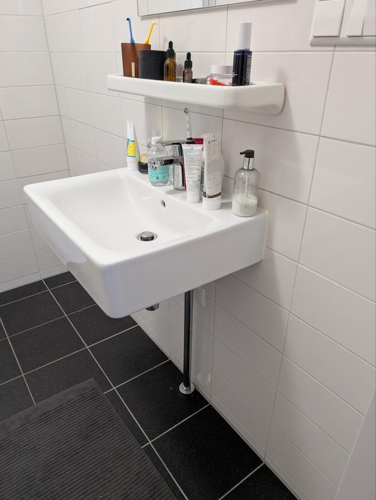 Wastafel met kraan - Gebruikt, werkt goed, Ophalen of Verzenden, Gebruikt, Chroom, Wastafel